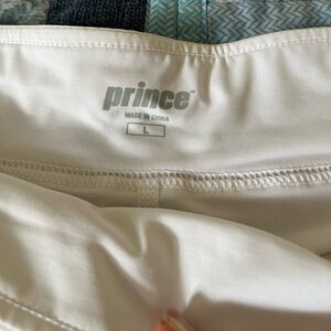 PRINCE BRAND White Fashion Wrap Tennis Skirt Ball pocket on attached sho…